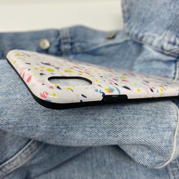 iPhone 7/8 Case White Confetti Print Cover NEW - Picture 3 of 6